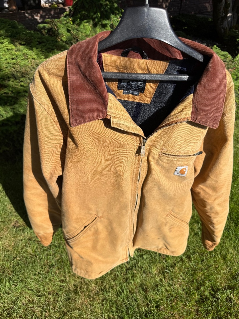 Carhartt Duck Detroit Relaxed Jacket Men's XL Blanket Lined OJ3828-M Distressed.